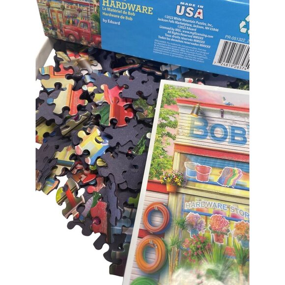 Bobs Hardware Store 1000 Piece Puzzle By White Mountain Vibrant Artwork Eduard - Picture 3 of 3